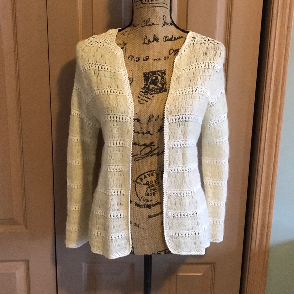 Vintage Wool & Crochet Cardigan